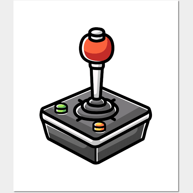 Retro Joystick Wall Art by rhmnabdlrzk